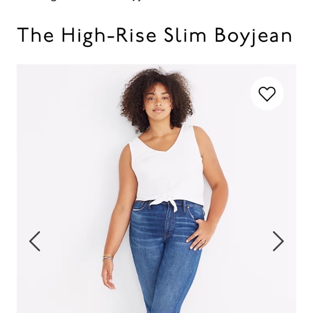 NWT Madewell high rise slim boyjean